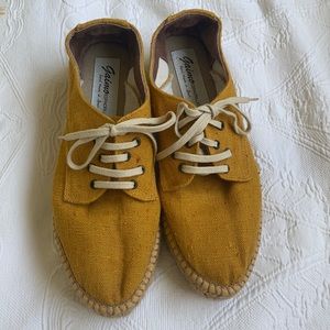 Espadrilles, size 39 , women’s shoes , mustard color , gaimo espadrilles